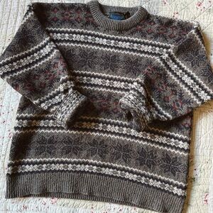 Vintage Etchings Fair Isle Knit Sweater | Cozy Winter Wool Blend